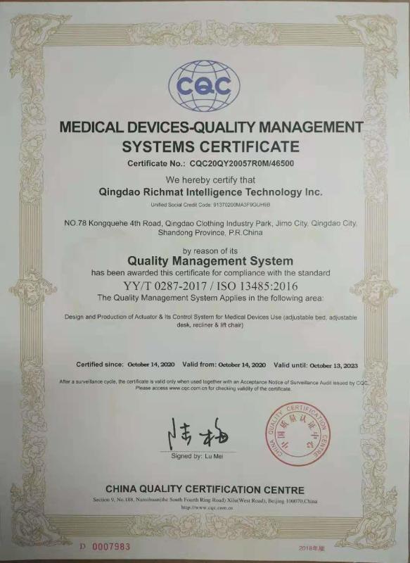 ISO13485 - Qingdao Richmat Intelligence Technology Inc.