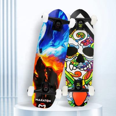 China Youngsters Professional Northeast china maple Custom logo Wheels Blank  Complete  High Resilience wood surf skateboard For Kids Girl for sale