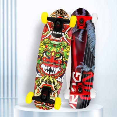 China Youngsters high quality carbonized steel bearing aluminium Seagull truck 7 ply Northeast china maple wood surf skateboard for street skate for sale