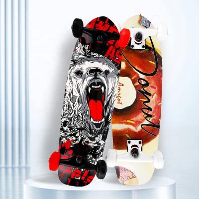 China Youngsters High Quality Custom Logo  Graphics  high rebound Wood Deep Concave High Resilience  wood surf skateboard for Adult for sale