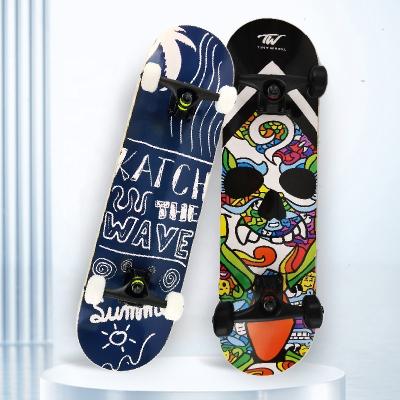 China Youngsters most popular  Deep Concave Hot Pressing Northeast china maple deck Deep  Ball Bearing  Double skateboard for Off Road for sale