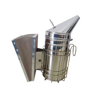 China Bee Farm Stainless Steel Bee Smoker With Protective Shield For Beekeepers As Beekeeping Supplies for sale