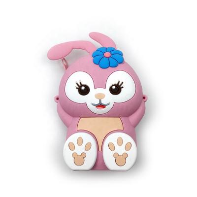 China Fashion Bunny Silicone Coin Purse Kids Mini Coin Saving Purse Fashion Rabbit Shaped Silicone Cartoon Coin Purse for sale