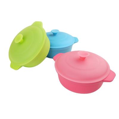 China Small Viable Custom Silicone Food Steamer Silicone Food Container Mini Baby Bowl for sale