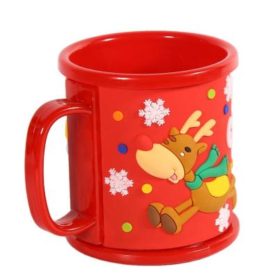 China China Supplier Viable Wholesale Cartoon Pattern Plastic Coffee Cup Water Cup With Handle for sale