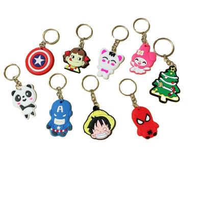 China Modern cartoon pvc key chain wholesale custom made cartoon shape pvc key chain cartoon character plastic soft keychians for sale