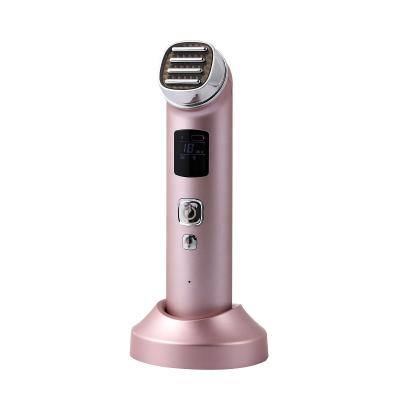 China For Home Use New Technology 6 in 1 Ultrasonic Face Lifting RF LED Photon Therapy Beauty Anti Aging Device for sale