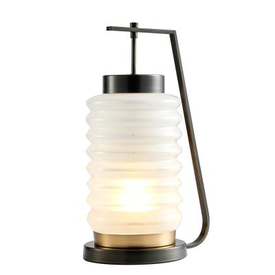 China Modern simple Nordic modern bedroom model bedside living room hotel room decorative glass table lamp for sale