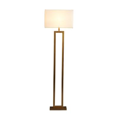 China Simple creative bedroom post-modern modern Chinese hotel living room floor lamp fabric floor lamp for sale