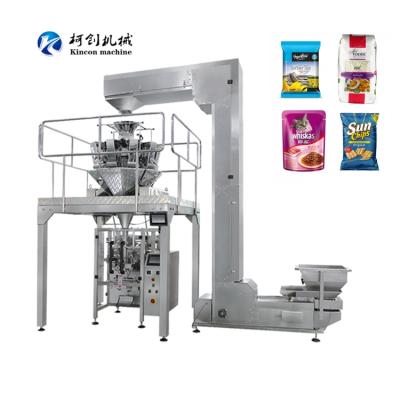 China Automatic Potato Chips Nitrogen Packing Machine Chips Packaging Machine 1-500g Food Beans for sale