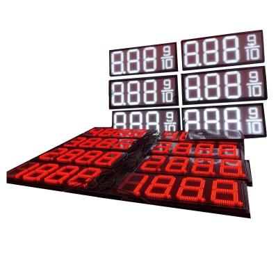 China Can Be Factory Supply Customized White Color LED Gas Station Oil Price Electronic Screen for sale