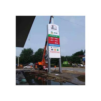 China Suitable for long term work and easy installation new listing customized aluminum outdoor gas station tower led pylon sign board for sale