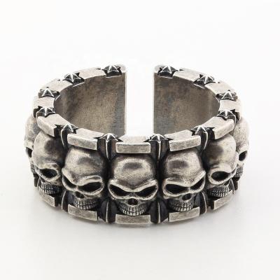 China Good punk jewelry high quality punk 925 multi skull punk rings for men for sale