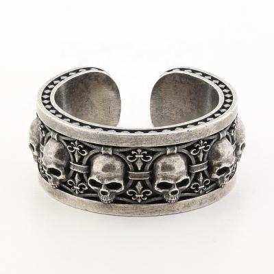 China Wholesale European Luxury Mens Jewelry Punk Goth Skull Punk Rings For Men for sale