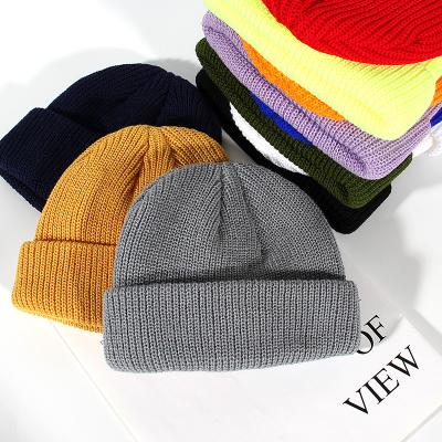 China 2021 New Arrivals Acrylic Fiber Beanie Hats Wholesale Unisex Wool Hats Casual Custom Skullcap for sale