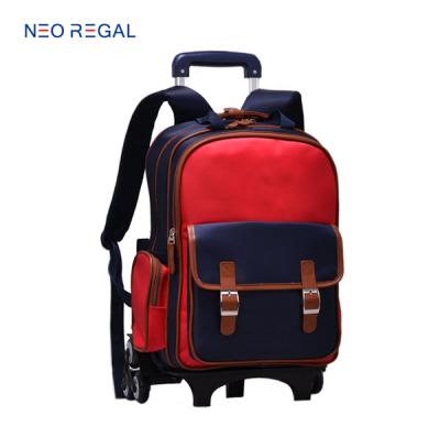 China For School Using School Bag Simple Design Waterproof Kids Travel Trolley Luggage Rucksack School Bag Backpacks Maker With Wheels For Kids for sale