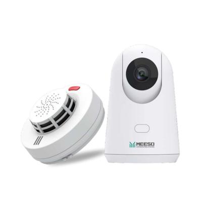 China Human Motion Tracking Christmas Promotion Meeso Humanoid Detection Fire Sensor 1080P AI Wireless Security Camera for sale