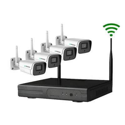 China NIGHT VISION 1080P HD 4 Channel Waterproof Wifi NVR Kit Wireless Outdoor Security CCTV Camera System for sale