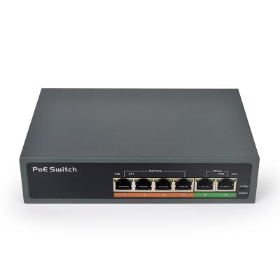 China POE Meeso 100M transmission distance standard chip plug and play 4 port PoE switch for sale