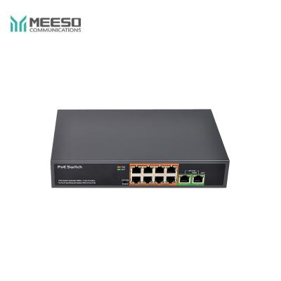 China Meeso 100M POE Power Inside Left 8 PoE Switch for sale