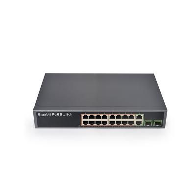 China POE Meeso All Gigabit PoE 52Gbps 16 Port PoE Switch for sale