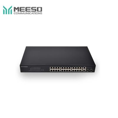 China POE Meeso 100M Webmaster Management 24 Port PoE Network Switch for sale