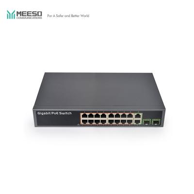 China POE Meeso Conmutador PoE De 16 gigabit PoE 52 Gbps puertos todo for sale