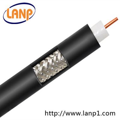 China CCTV CATV MATV CU 0.81mm + 3.7mm FPE+ AL Foil +Braid 128*0.12mm AL+6.0PVC (RG59 coaxial cable) for sale