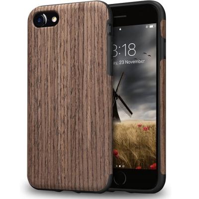 China Shockproof Natural Wood Grain TPU IMD Sublimation Combo Cell Phone Case For Samsung Non-slip Shockproof Wooden Mobile Cover For iPhone 13 for sale