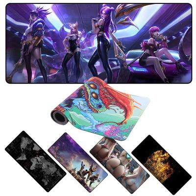 China Wholesale Custom Cute White Multicolor Print PASSIONATE Non-slip Mouse Pad Gaming Cartoon Silicone Rubber Roller Material for sale