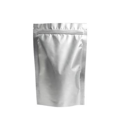 China Custom Hot Selling Moisture Proof Mylar Blank Aluminum Foil High Quality Unprinted Silver Color Ziplock Bag For Food Packaging for sale