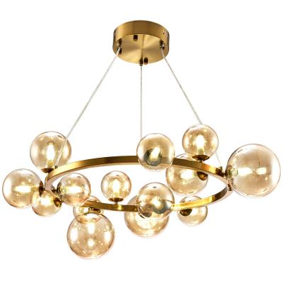 China Modern Gold Black Lamp Modern Home Indoor Bedroom Living Room Decor Pedant Light Modern Simplicity Led Chandelier for sale