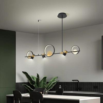 China Black Modern Dining Room Living Room Chandelier LED Lamp Ceiling Decor Lamp Hanging Black Home Indoor Lighting Chandelier New for sale