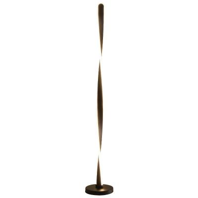 China 2022 Modern Minimalist Remote Dimming Floor Lamp For Living Room Bedroom Decor Aluminum Acrylic Spiral Shape LED Stand Indoor Lighting for sale