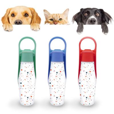 China PORTABLE 2023 New Design Stainless Steel Dog Water Bottle Portable Outdoor Pet Water Bottle For Dogs And Cats for sale