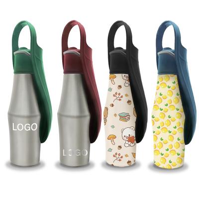 China CLASSIC Wholesale Pet Water Bottle Stainless Steel Single Wall Silicone Outdoor Portable Dogs Water Bottle For Traveling for sale