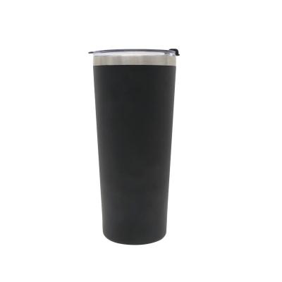 China Sustainable Custom Powder Coated 650ml Double Wall Vacuum Stainless Steel Personalized Coffee Tumbler Insulated Water Mug With Lid for sale