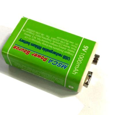 China Toys Micro USB 9v Rechargeable Battery Li-ion Batteries 1000mah / 3700mWh for sale