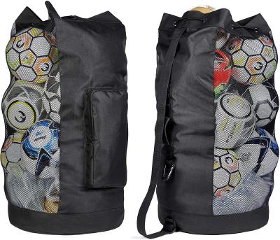 China Large Anti-theft Soccer Mesh Equipment Ball Bag With Adjustable Shoulder Strap Soccer Bag Pocket Design For Training for sale