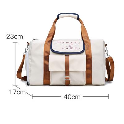 China Fashion New Design Outdoor Dry Wet Go Oxford Gym Bag With Shoe Compartment for sale