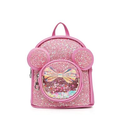 China New Design Lightweight Shinny Cute Mickey Mouse Ear Girls Backpack Bag Kindergarten Schoolbag Small Children School Bag Lovely for sale