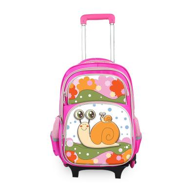 China Waterproof Customized Logo Cartoon Printing Detachable Student School Trolley Bag for sale