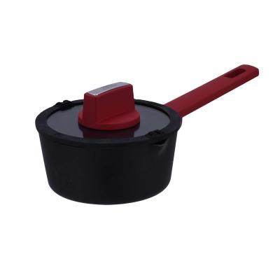 China Cookware Aluminum Nonstick Round Pan Viable Small Pressed Pot For Home Kitchen Te koop