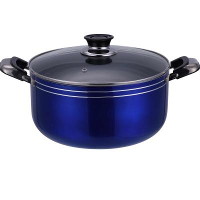 China Sustainable Set Kitchenware Cookware Round Casserole Aluminum Stick Coating Non With Bakelite Handle With Silver Color Te koop