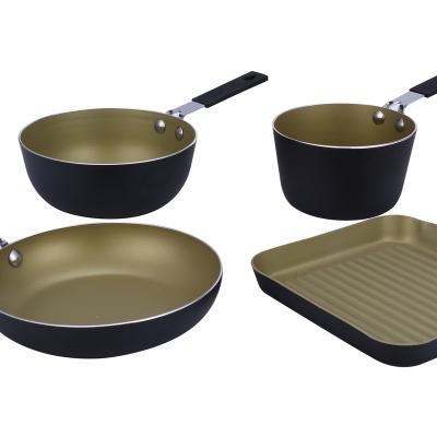 China Viable High Quality Handcrafted Aluminum Pot Cookware Set For Kitchenware Cooking Pot With Soup Pot Set Kitchen Accessories for sale