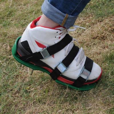 China Convenient Lawn Aerator Shoes With Stainless Steel Plate Free Installation Heavy Duty Nailed Aerator Sandal For Yard Garden for sale