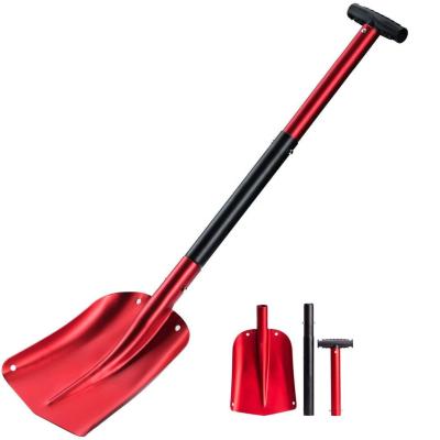 China Multifunctional Portable Aluminum Handle Snow Shovel Pusher Lock Snow Plastic Shovel For Car for sale