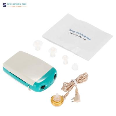 중국 Powerful Worn Body Hearing Aid Pocket Hearing Amplifier For Deaf Hearing Loss 64*42*18mm 판매용