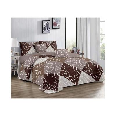 China Accept Customized Bedding Set Designs Wholesale Hot Selling New Product Three Piece Fleece Geometric Pattern Bedding Set for sale