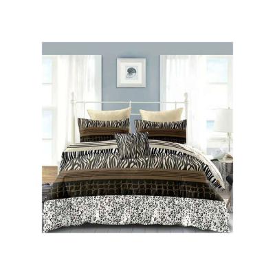 China Modern Leopard Pattern Fashion Home Living Wholesale Three Piece Fleece Bedding Set for sale